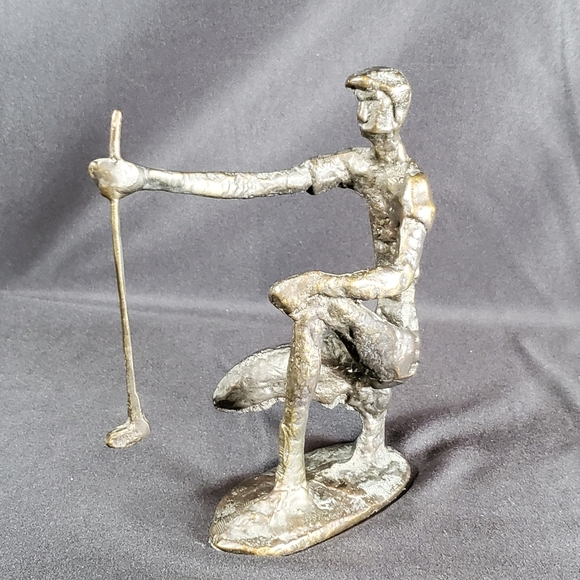 Bronze Golfer Sculptures Set of 2 - Picture 1 of 4